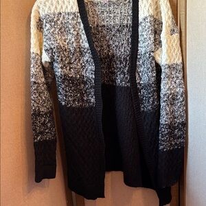 Love By Design Black and White junior Cardigan large